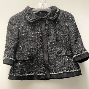 Elie Tahari Tweed Cropped Blazer